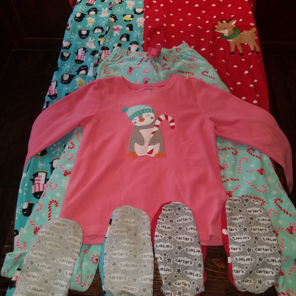 3 pair of Carter thermal pajamas.